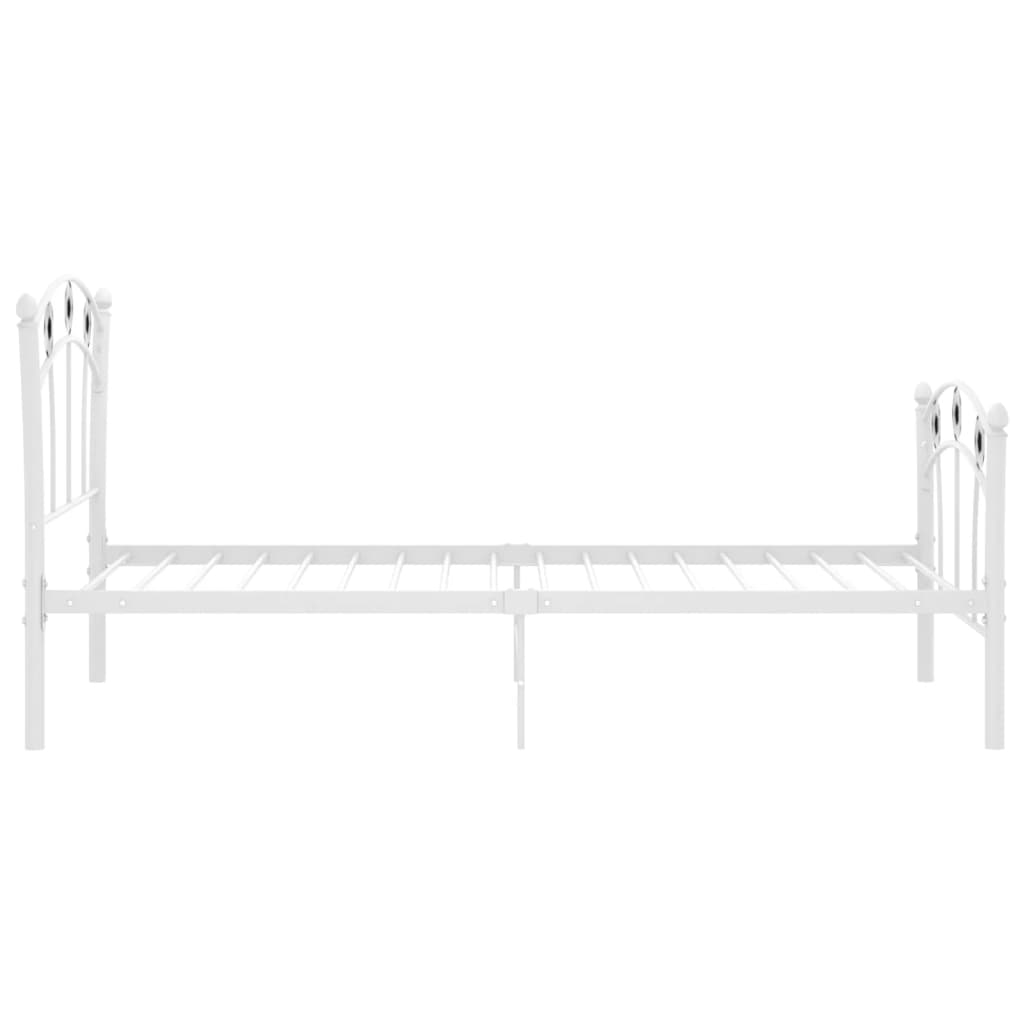 Okvir za krevet s nogometnim uzorkom bijeli metal 90 x 200 cm