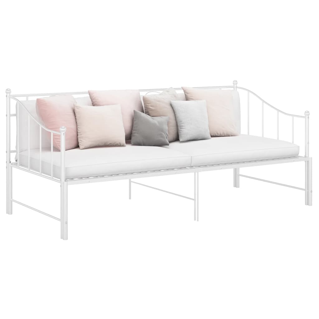Okvir za krevet na razvlačenje bijeli metalni 90 x 200 cm