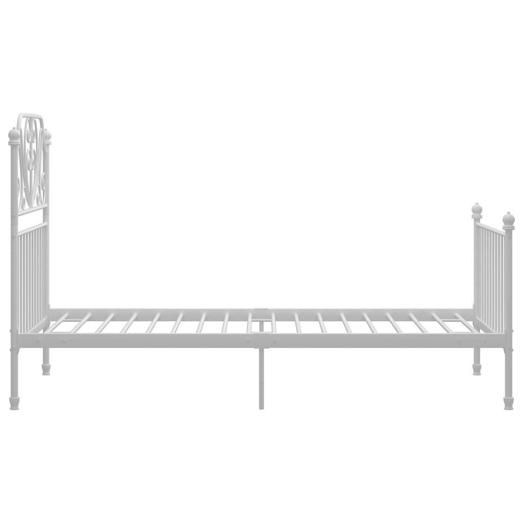 Okvir za krevet bijeli metalni 100 x 200 cm
