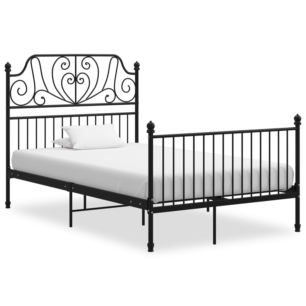Okvir za krevet crni metalni 120 x 200 cm