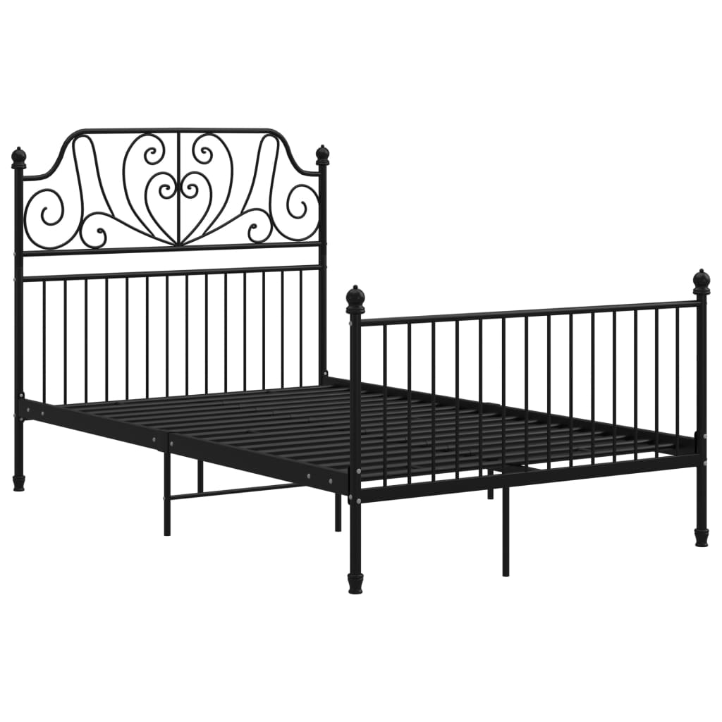 Okvir za krevet crni metalni 120 x 200 cm