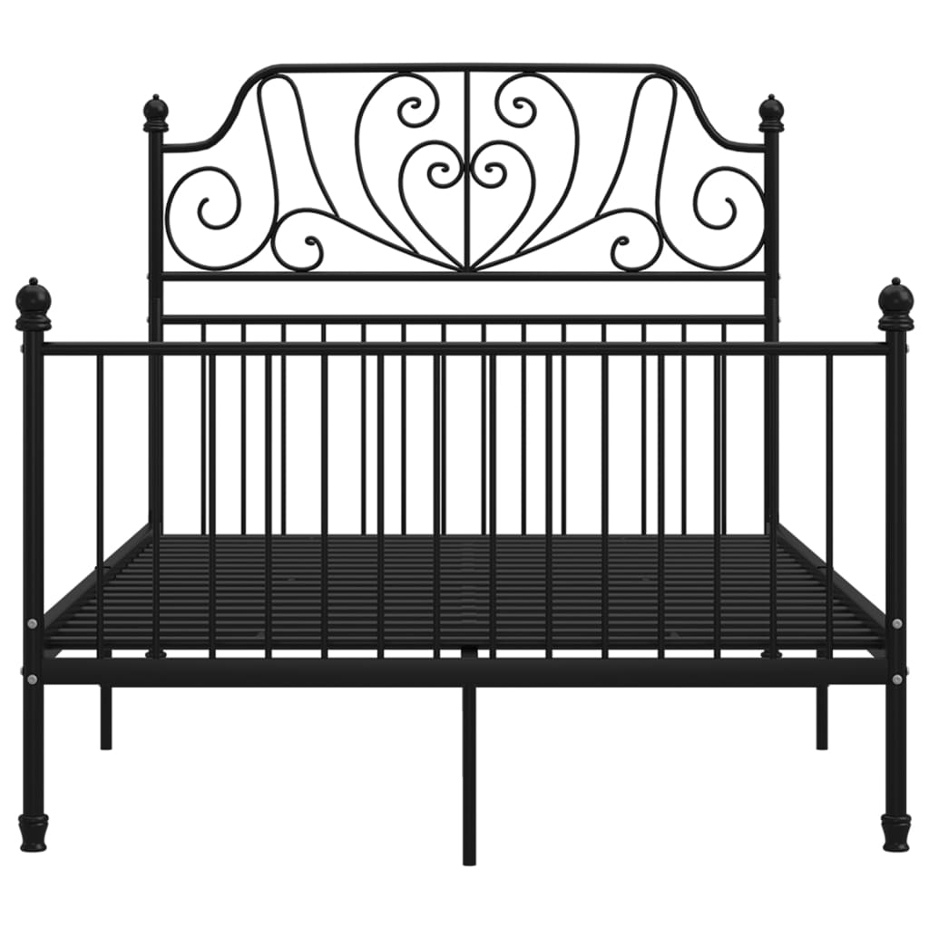 Okvir za krevet crni metalni 120 x 200 cm