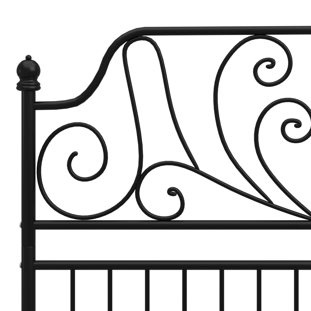 Okvir za krevet crni metalni 120 x 200 cm