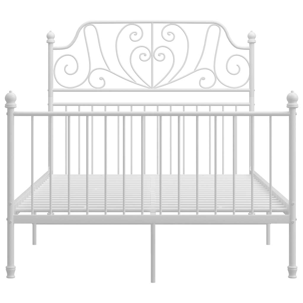 Okvir za krevet bijeli metalni 120 x 200 cm
