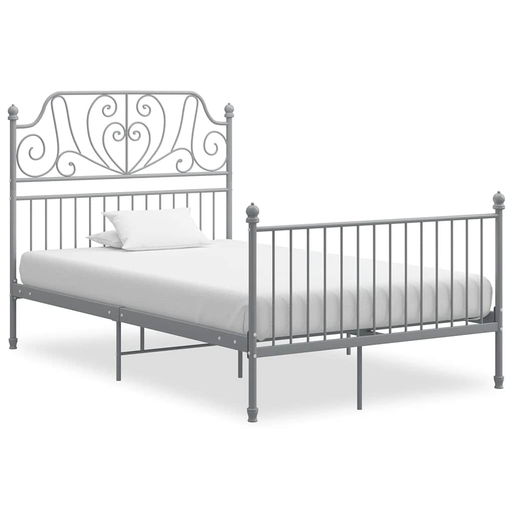 Okvir za krevet sivi metalni 120 x 200 cm