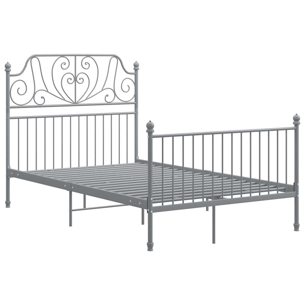 Okvir za krevet sivi metalni 120 x 200 cm