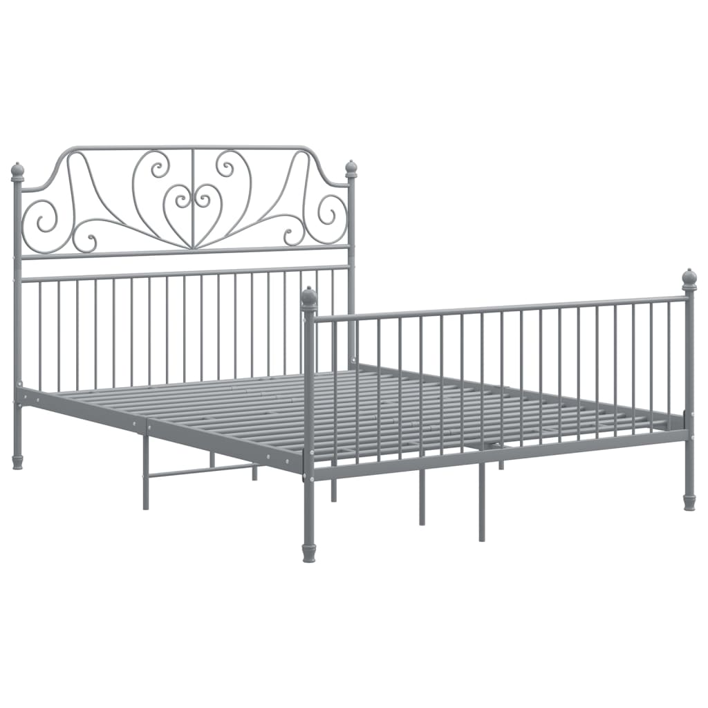Okvir za krevet bez madraca sivi metalni 140 x 200 cm