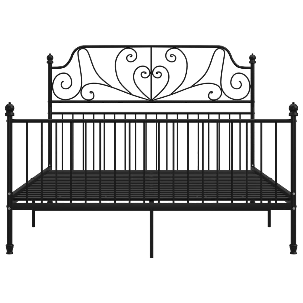 Okvir za krevet crni metalni 160 x 200 cm