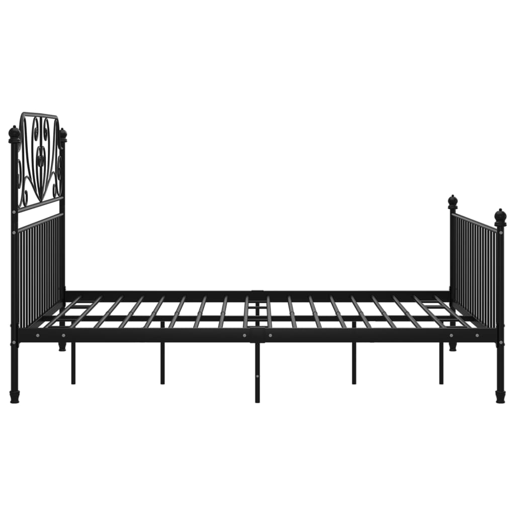 Okvir za krevet crni metalni 160 x 200 cm
