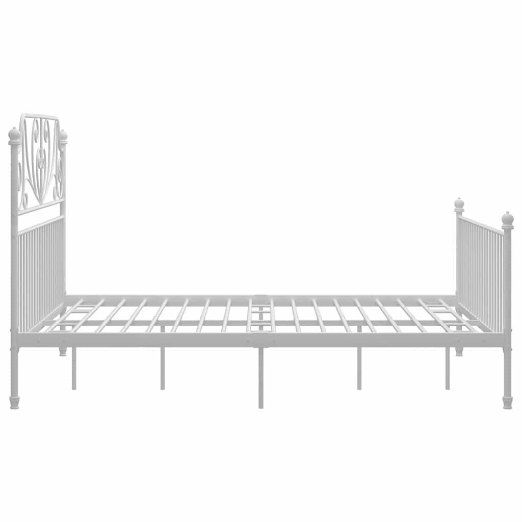 Okvir za krevet bijeli metalni 160 x 200 cm