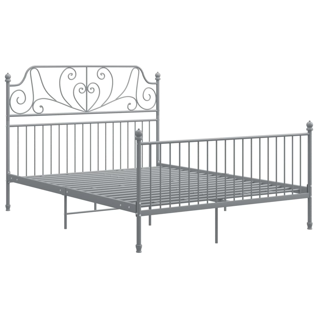 Okvir za krevet sivi metalni 160 x 200 cm
