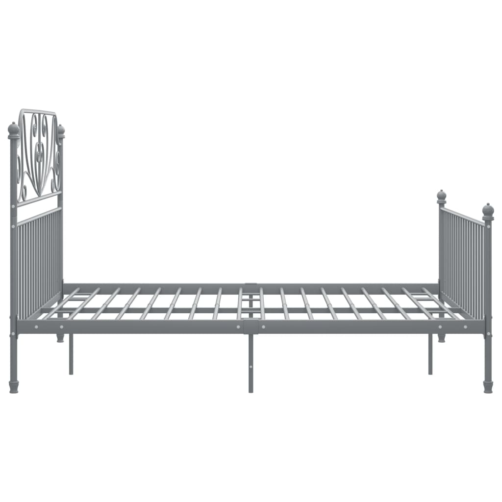 Okvir za krevet sivi metalni 160 x 200 cm