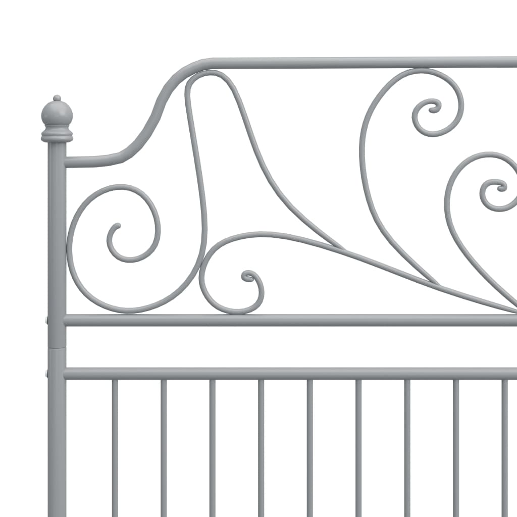 Okvir za krevet sivi metalni 160 x 200 cm