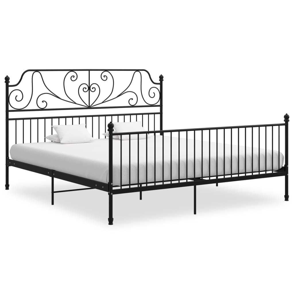 Okvir za krevet crni metalni 180 x 200 cm