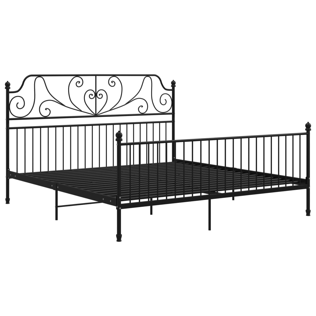 Okvir za krevet crni metalni 180 x 200 cm