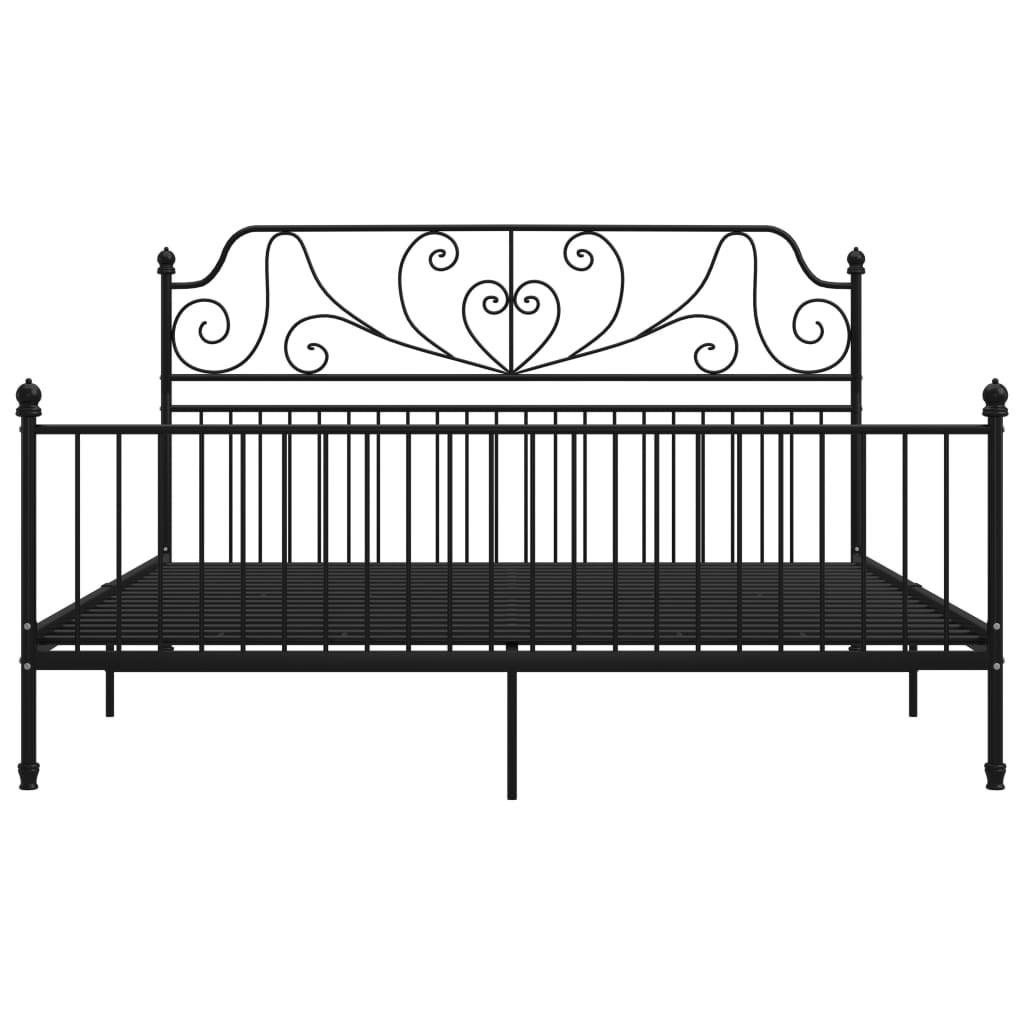 Okvir za krevet crni metalni 180 x 200 cm