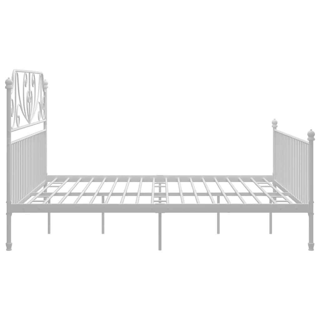 Okvir za krevet bijeli metalni 180 x 200 cm