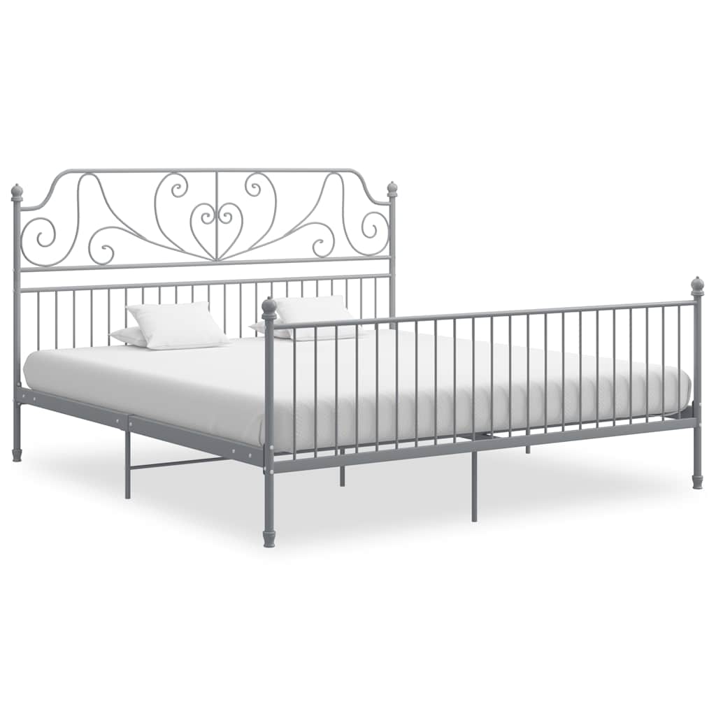 Okvir za krevet sivi metalni 180 x 200 cm