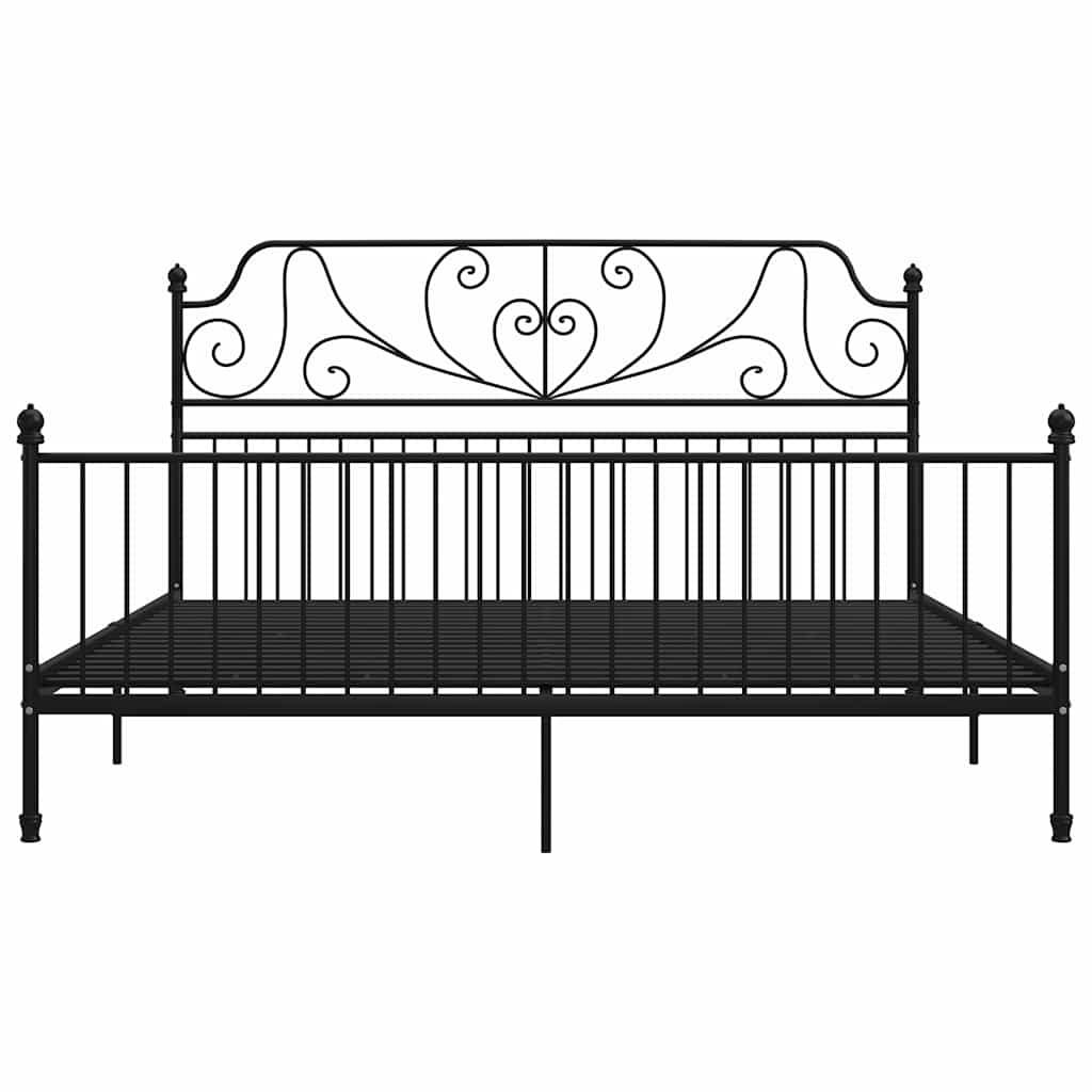 Okvir za krevet crni metalni 200 x 200 cm