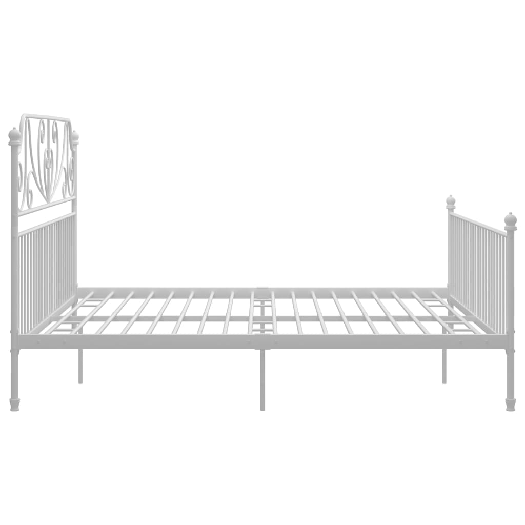 Okvir za krevet bijeli metalni 200 x 200 cm
