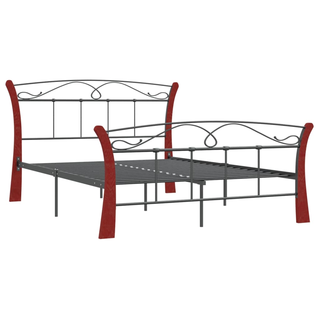 Okvir za krevet crni metalni 120 x 200 cm