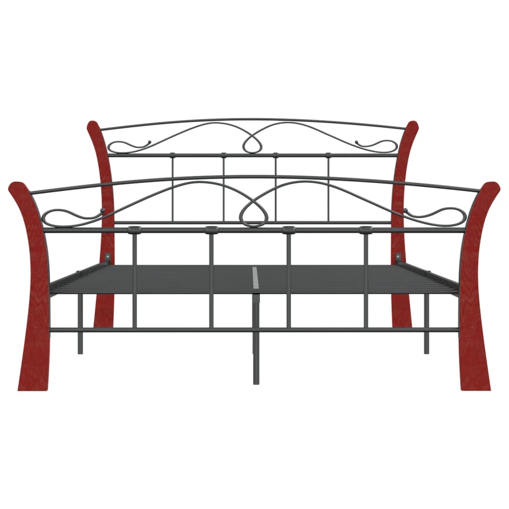 Okvir za krevet crni metalni 120 x 200 cm