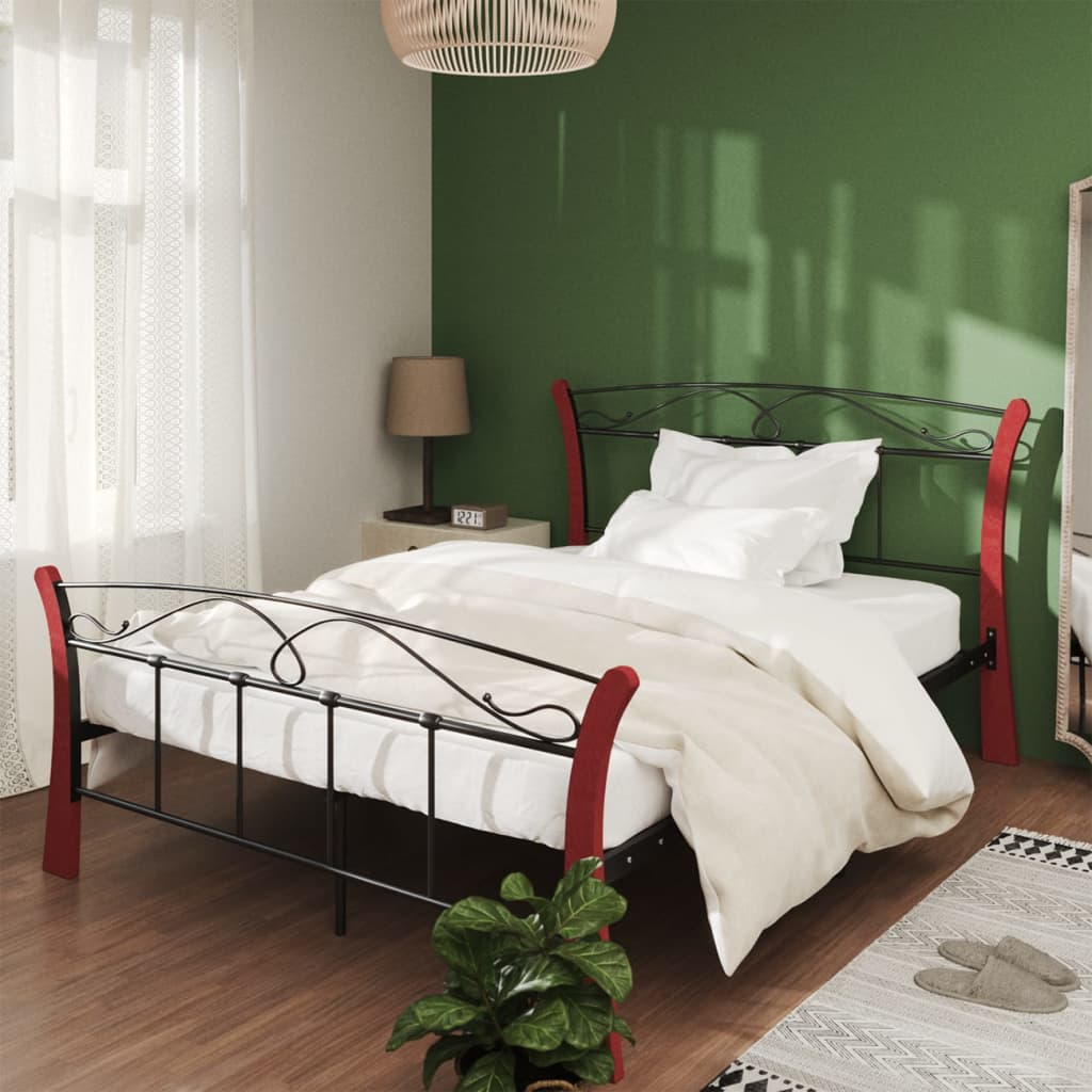Okvir za krevet crni metalni 120 x 200 cm