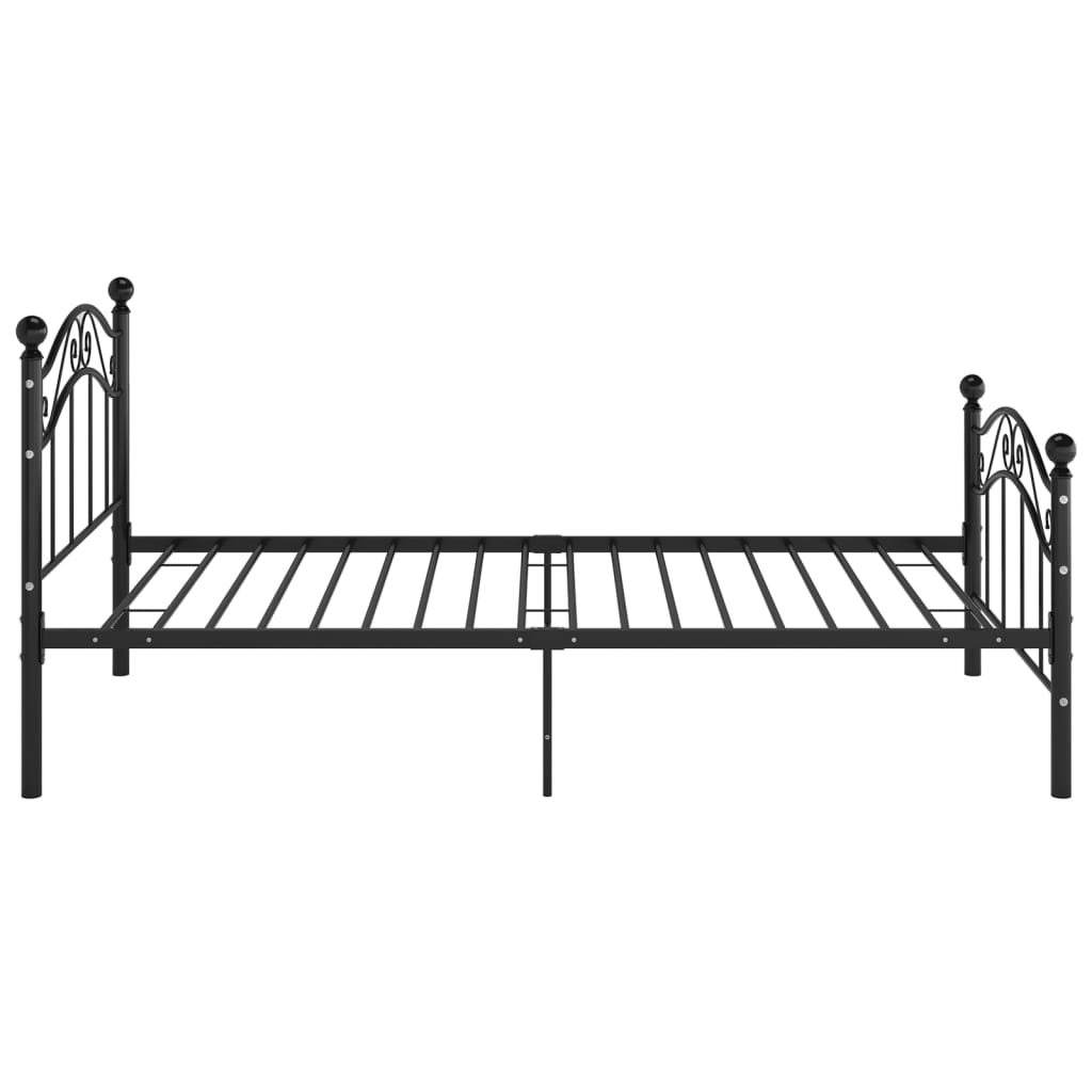 Okvir za krevet crni metalni 100 x 200 cm