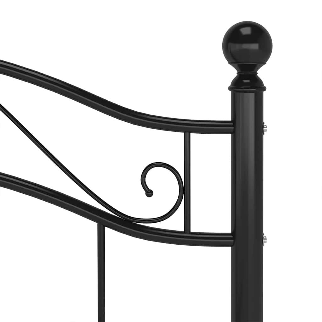 Okvir za krevet crni metalni 100 x 200 cm