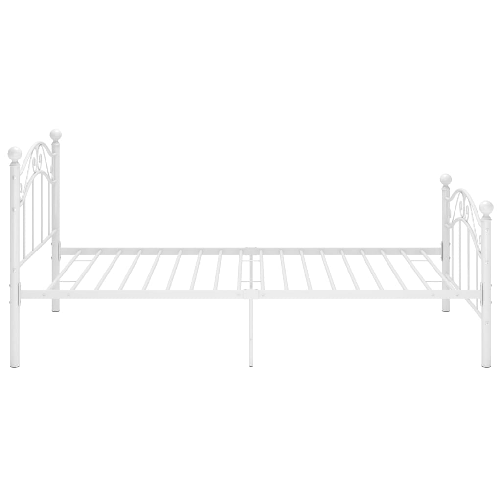 Okvir za krevet bijeli metalni 100 x 200 cm