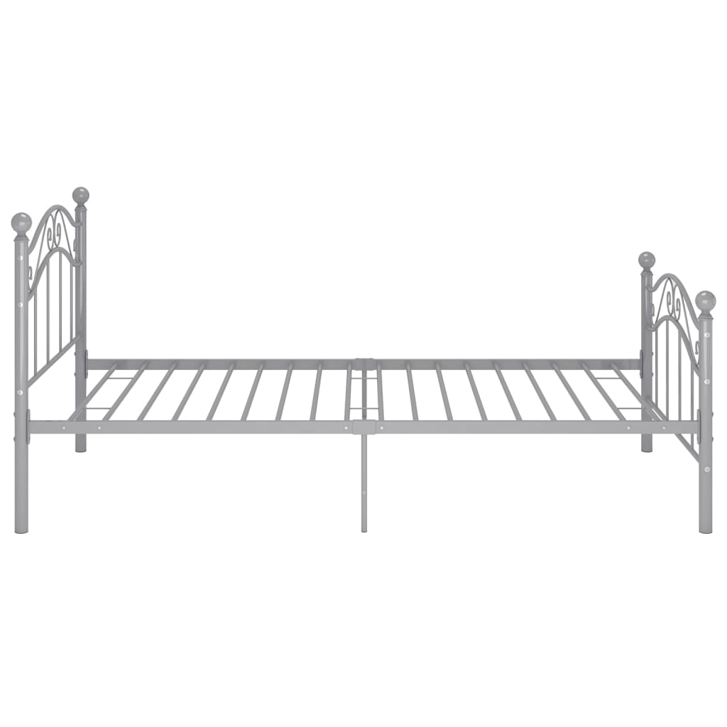 Okvir za krevet sivi metalni 100 x 200 cm