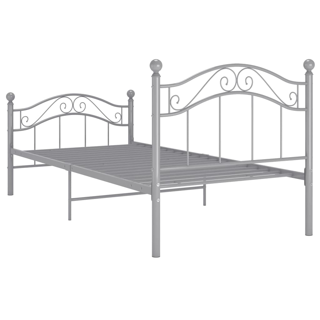 Okvir za krevet sivi metalni 100 x 200 cm