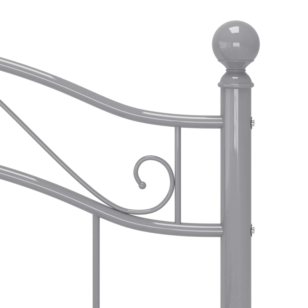 Okvir za krevet sivi metalni 100 x 200 cm