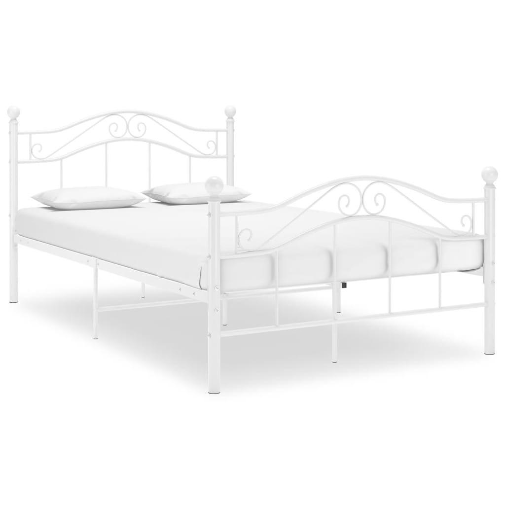 Okvir za krevet bijeli metalni 120 x 200 cm