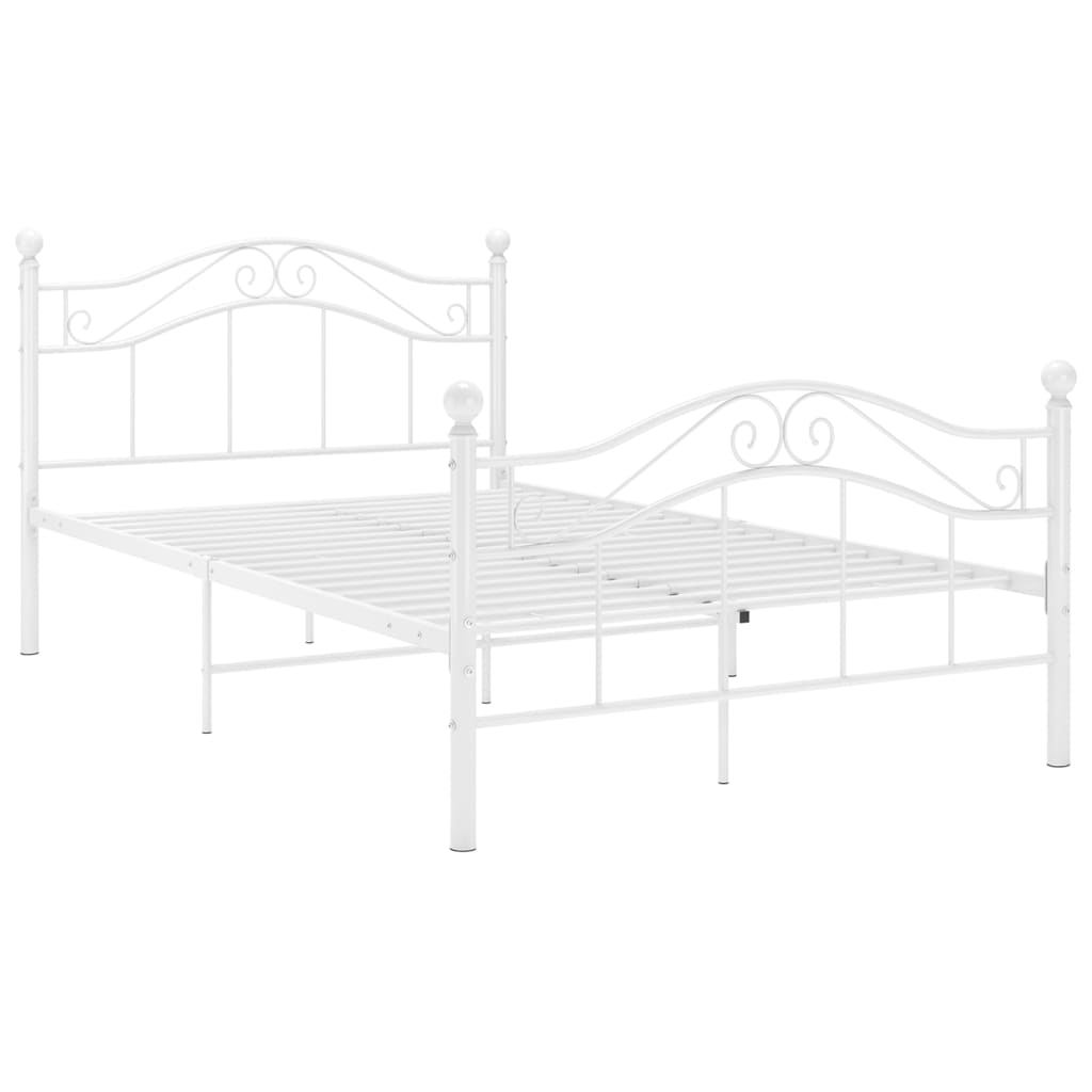 Okvir za krevet bijeli metalni 120 x 200 cm