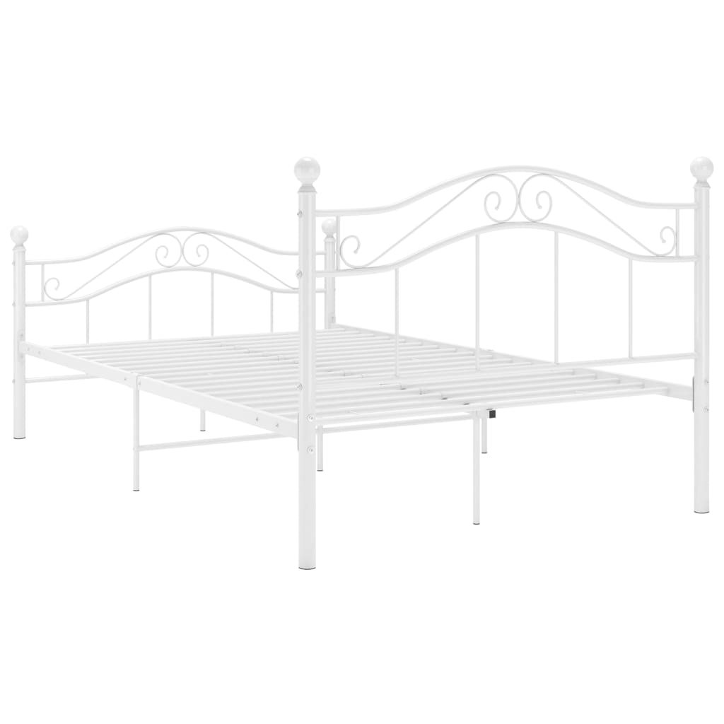 Okvir za krevet bijeli metalni 120 x 200 cm