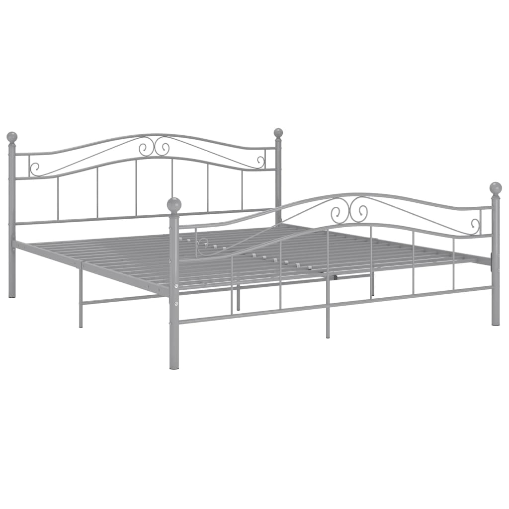 Okvir za krevet bez madraca sivi metalni 140 x 200 cm