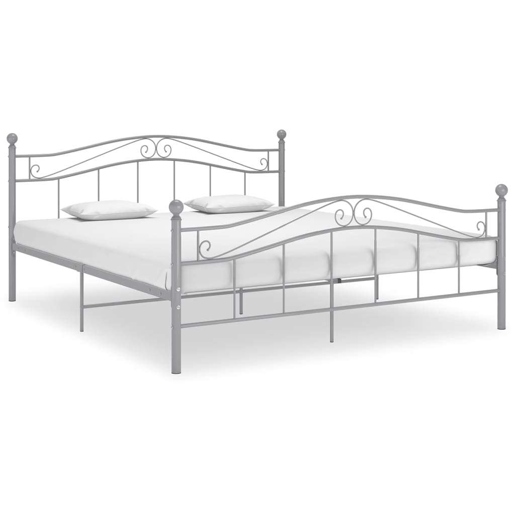 Okvir za krevet sivi metalni 160 x 200 cm