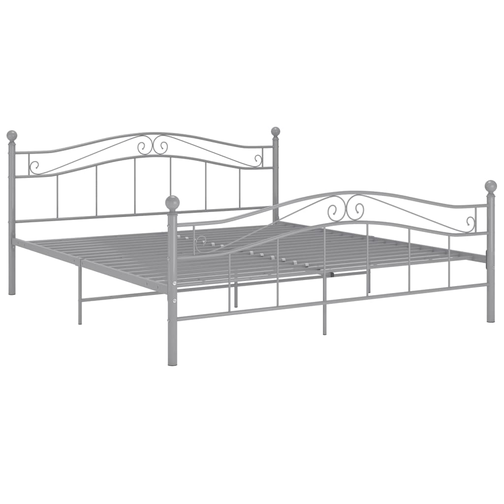 Okvir za krevet sivi metalni 160 x 200 cm