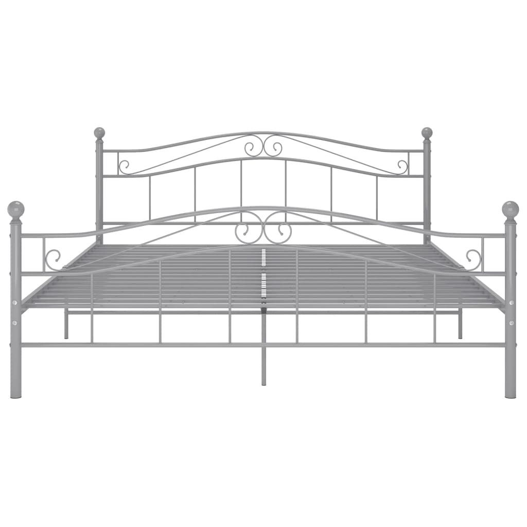 Okvir za krevet sivi metalni 160 x 200 cm