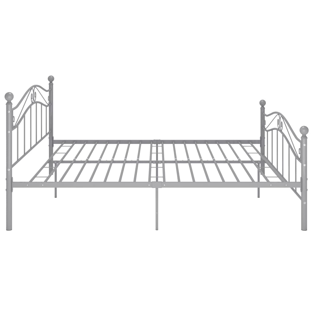 Okvir za krevet sivi metalni 160 x 200 cm