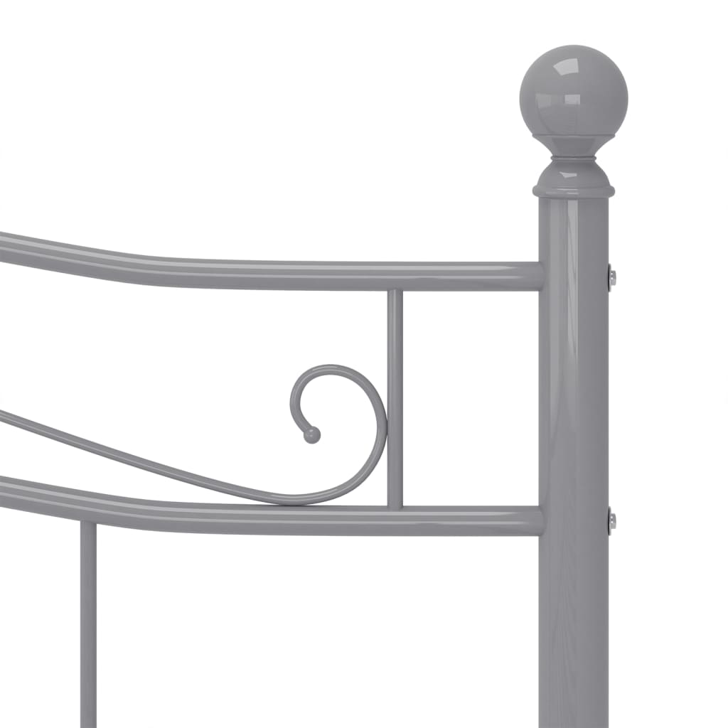 Okvir za krevet sivi metalni 160 x 200 cm