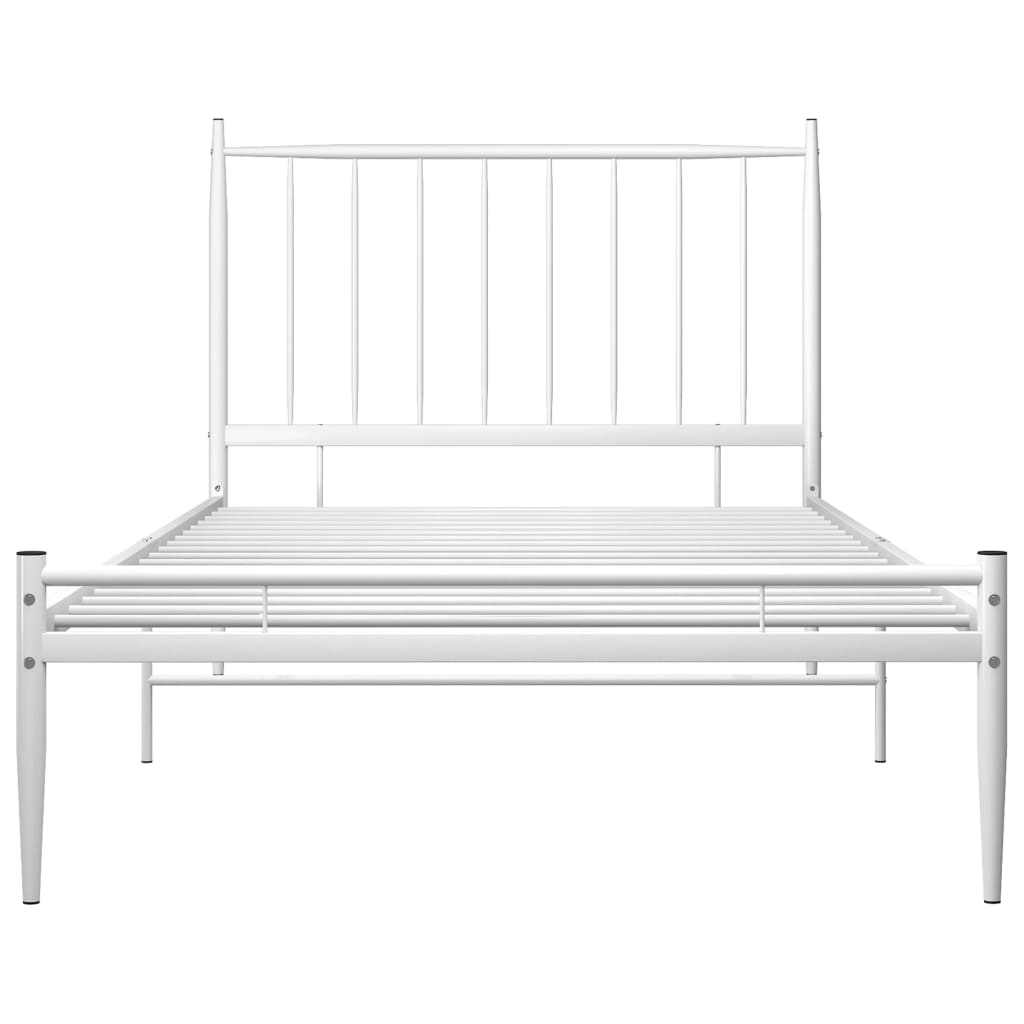 Okvir za krevet bijeli metalni 100 x 200 cm