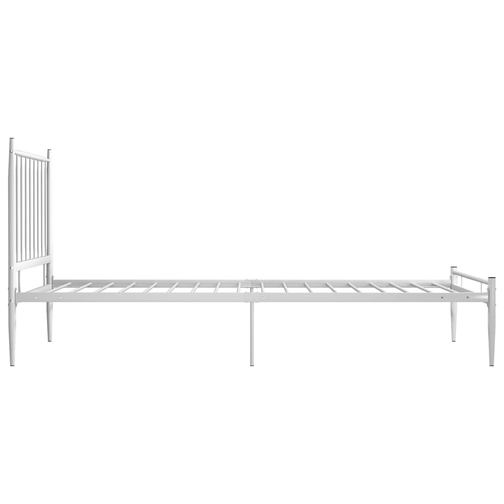 Okvir za krevet bijeli metalni 100 x 200 cm