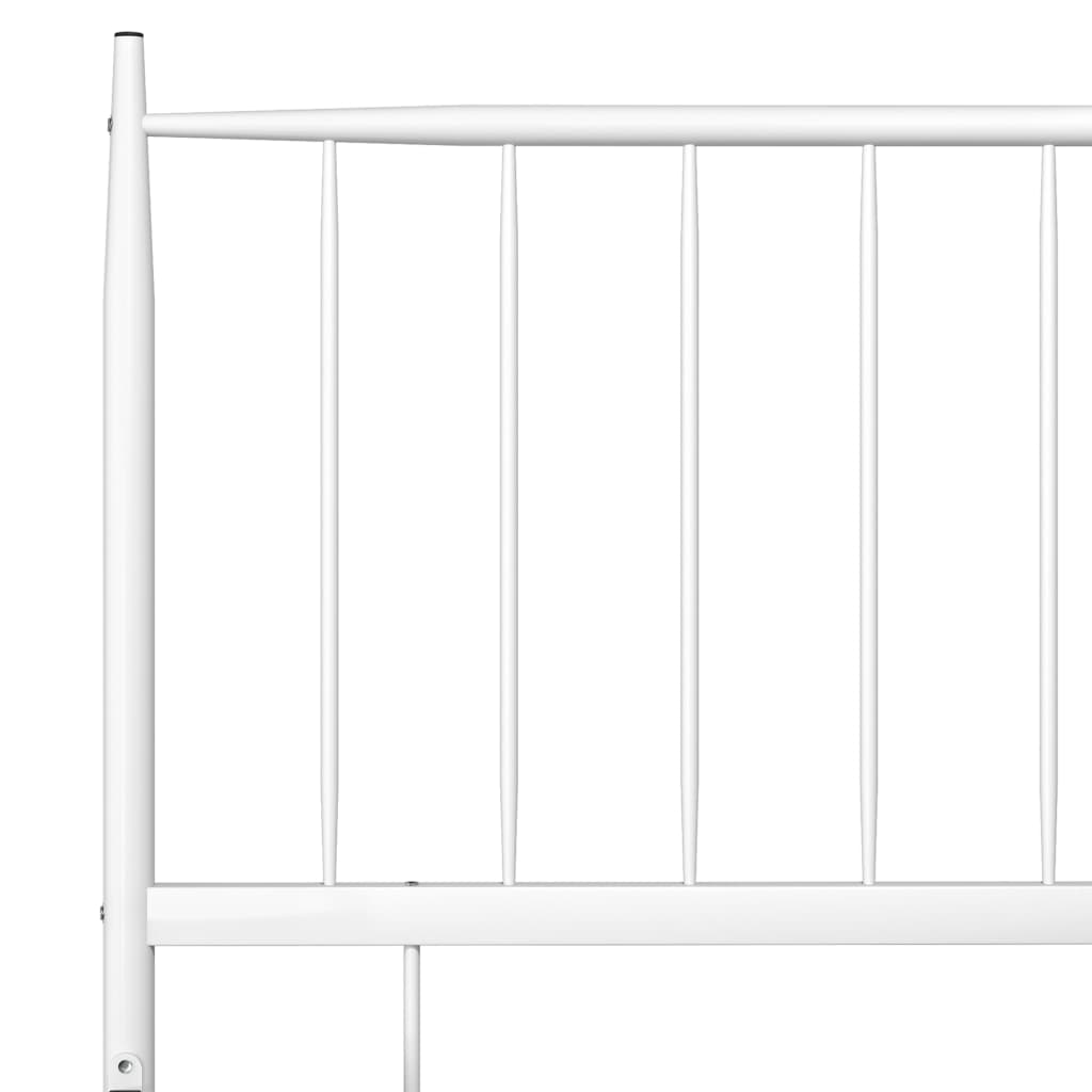 Okvir za krevet bijeli metalni 100 x 200 cm
