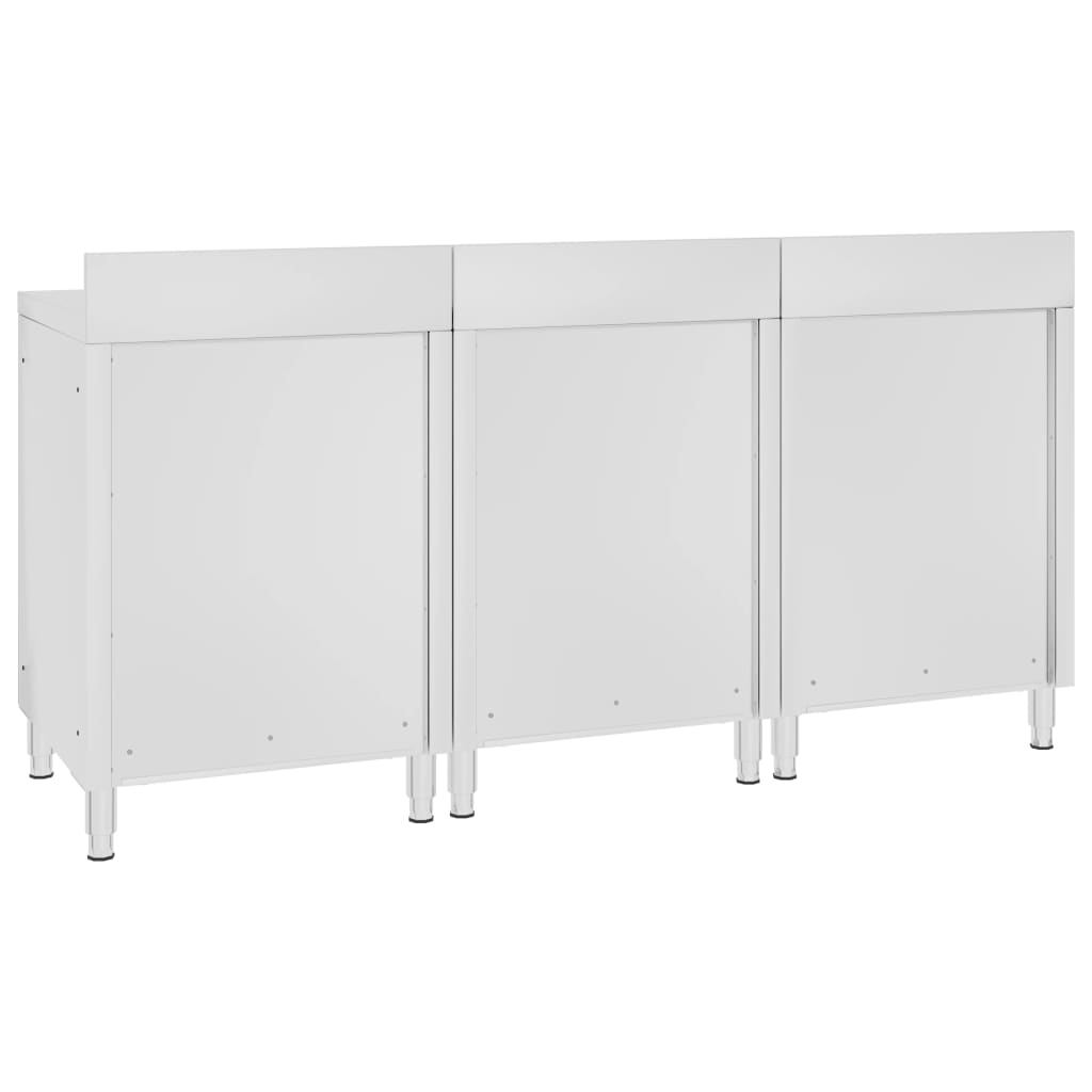Komercijalni ormarić s radnom pločom 180 x 60 x 96 cm čelični