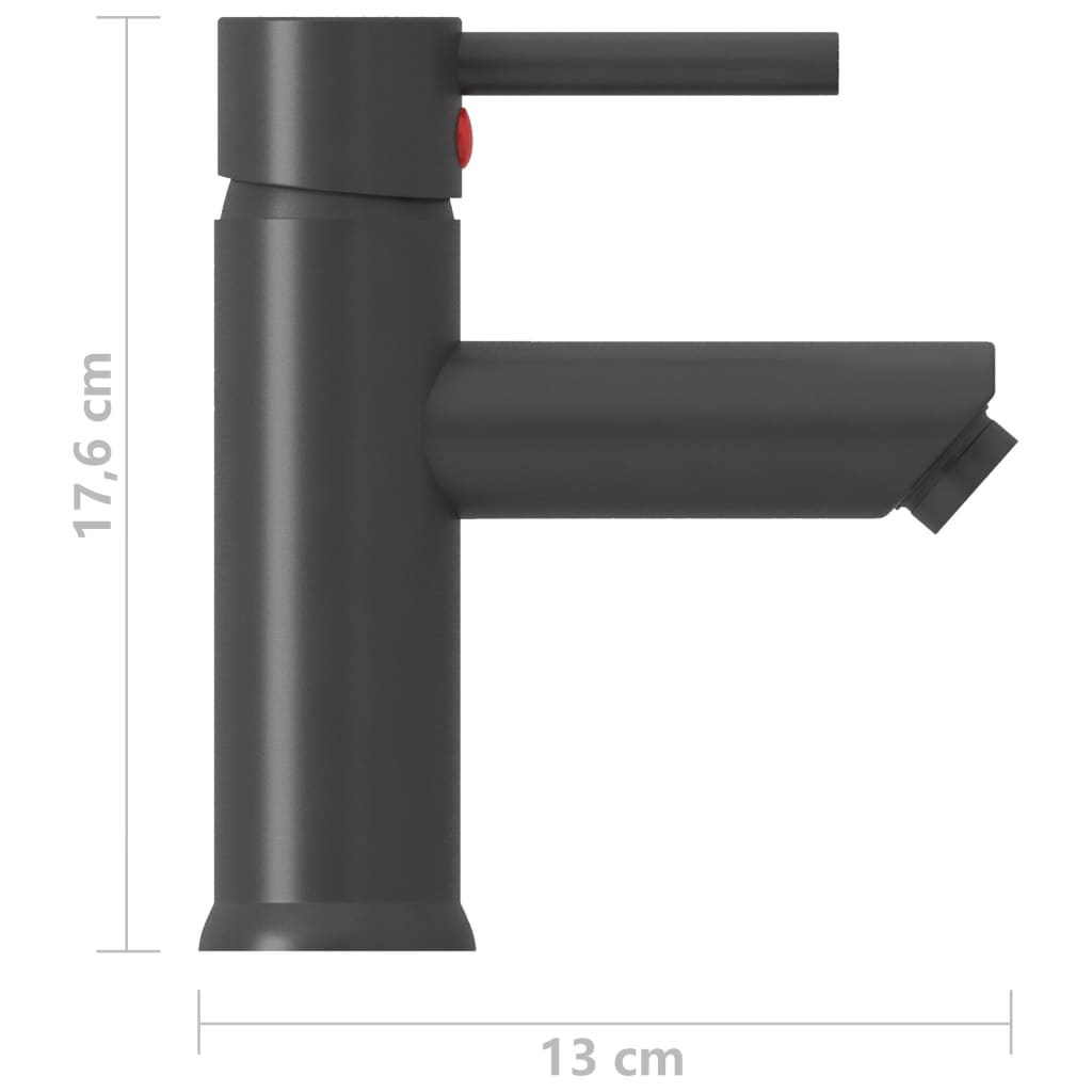 Kupaonska slavina za umivaonik siva 130 x 176 mm