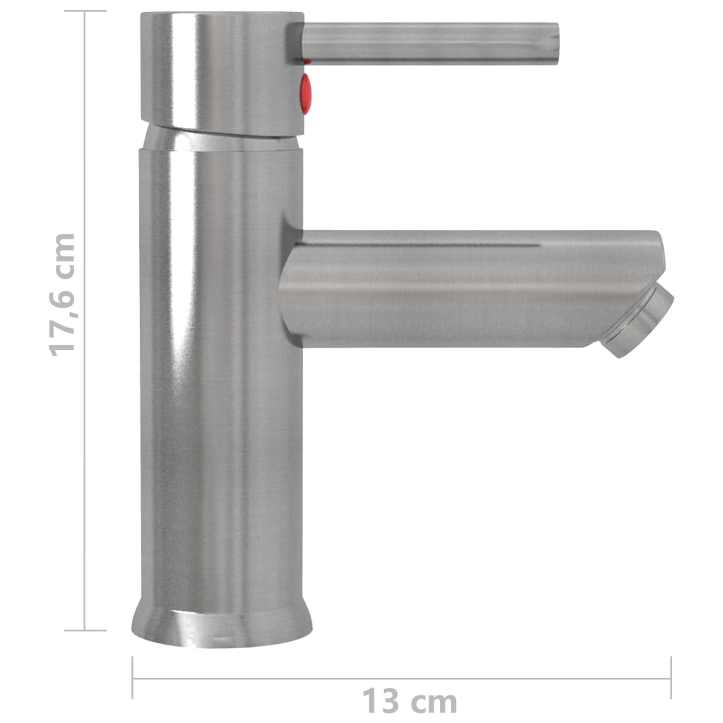 Kupaonska slavina za umivaonik srebrna 130 x 176 mm