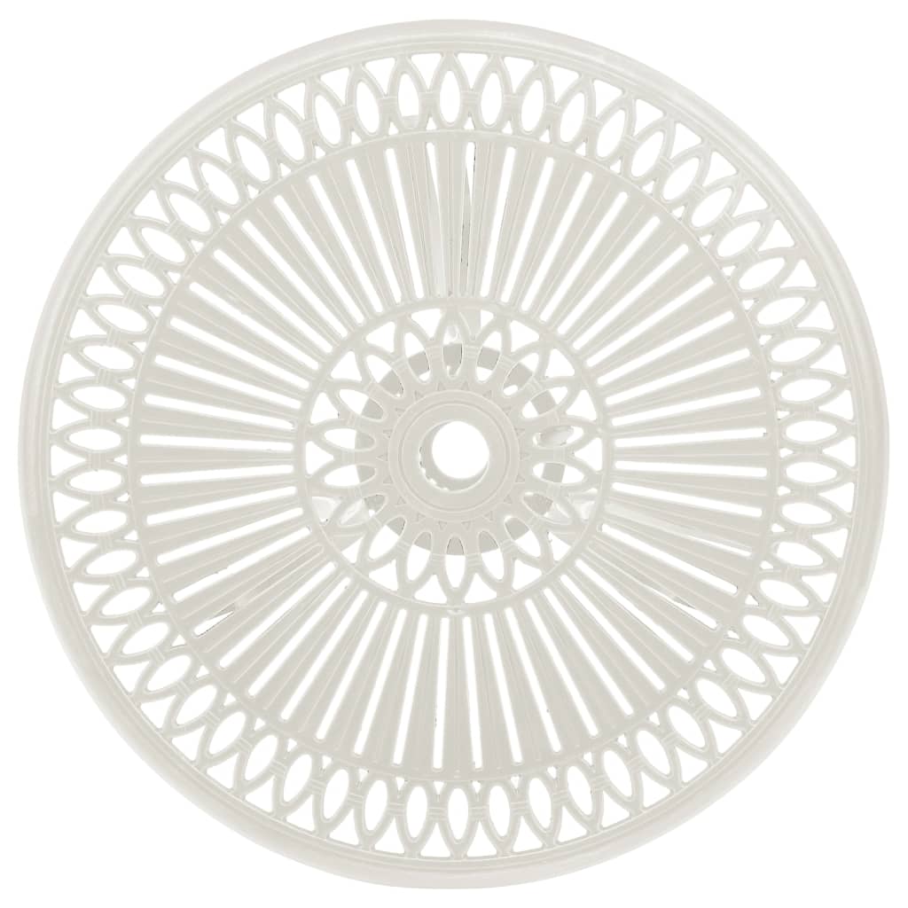 3-dijelni bistro set od lijevanog aluminija bijeli