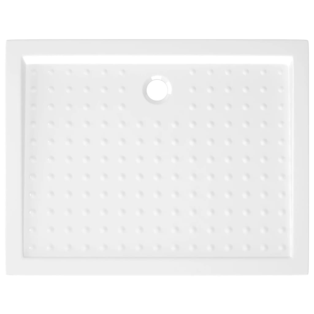 Podloga za tuširanje s točkicama bijela 90 x 70 x 4 cm ABS